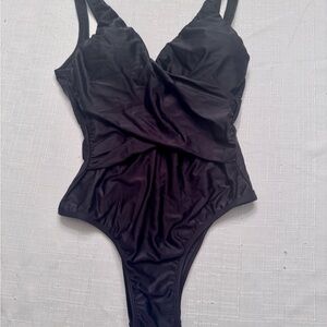 Sol e Energia Black One-Piece Crossover Swimsuit made in Brazil M